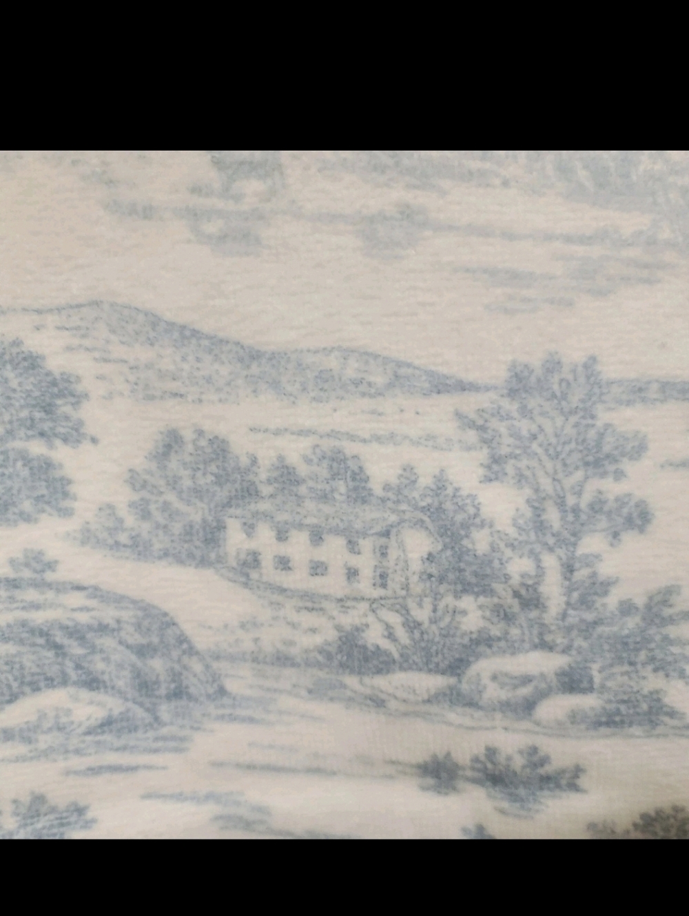 6pc Martha Stewart Blue Toile Velour Bath Hand Tip Towel Set 100% Cotton NEW - Picture 10 of 16